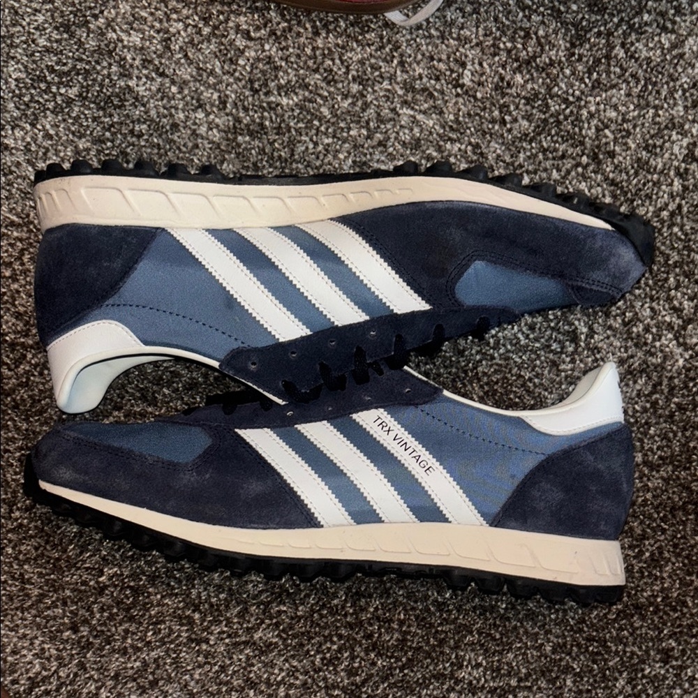 Adidas Blue and White Sneakers Classic Style
